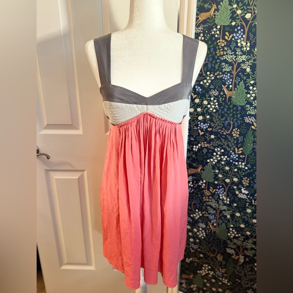 Black Halo Gray and Coral Mini Dress​